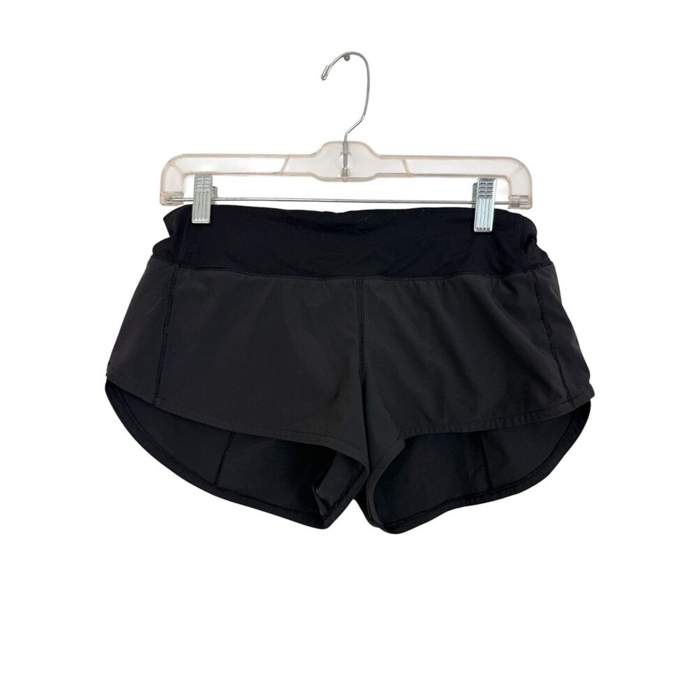 Lululemon Speed Up Shorts Womens Sz 6 Black Athletic Running Workout